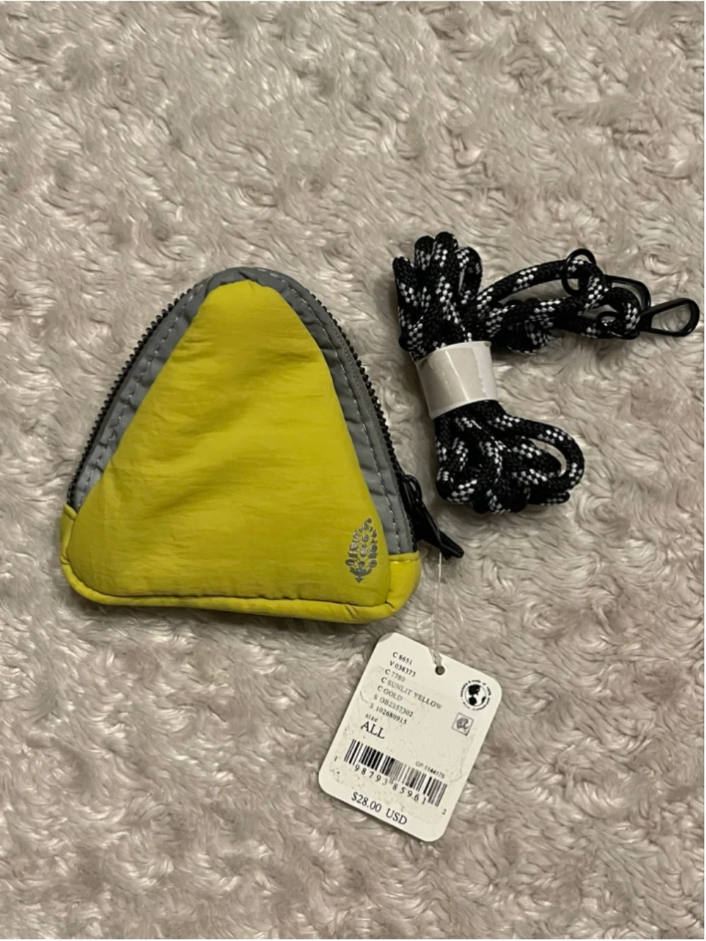 Free People Movement Altitude Multi Mini Pouch, Yellow, NWT